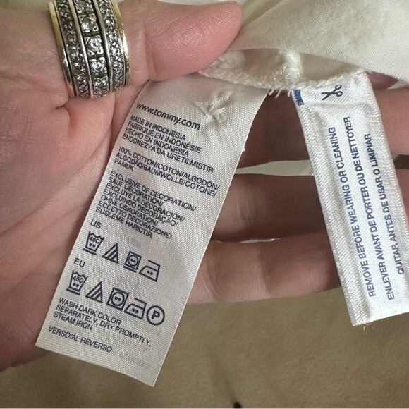 Tommy Hilfiger White Women’s Swim Cotton Beach Pool Cover up size M - Picture 8 of 11